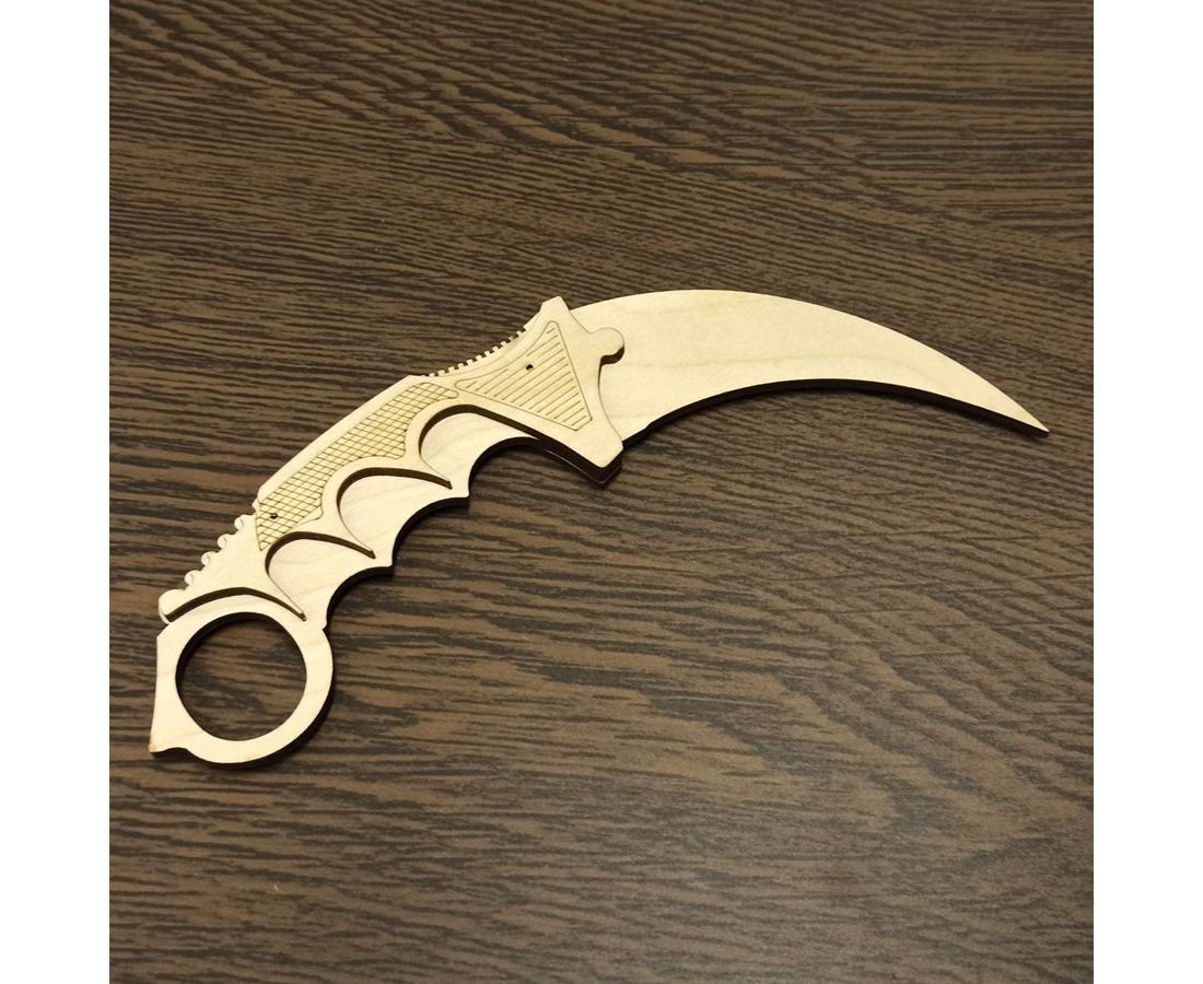 Нож karambit Керамбит зуб тигра CS:GO из дерева МДФ 1:1 собранная модель  (3DLV-10147) оптовая продажа